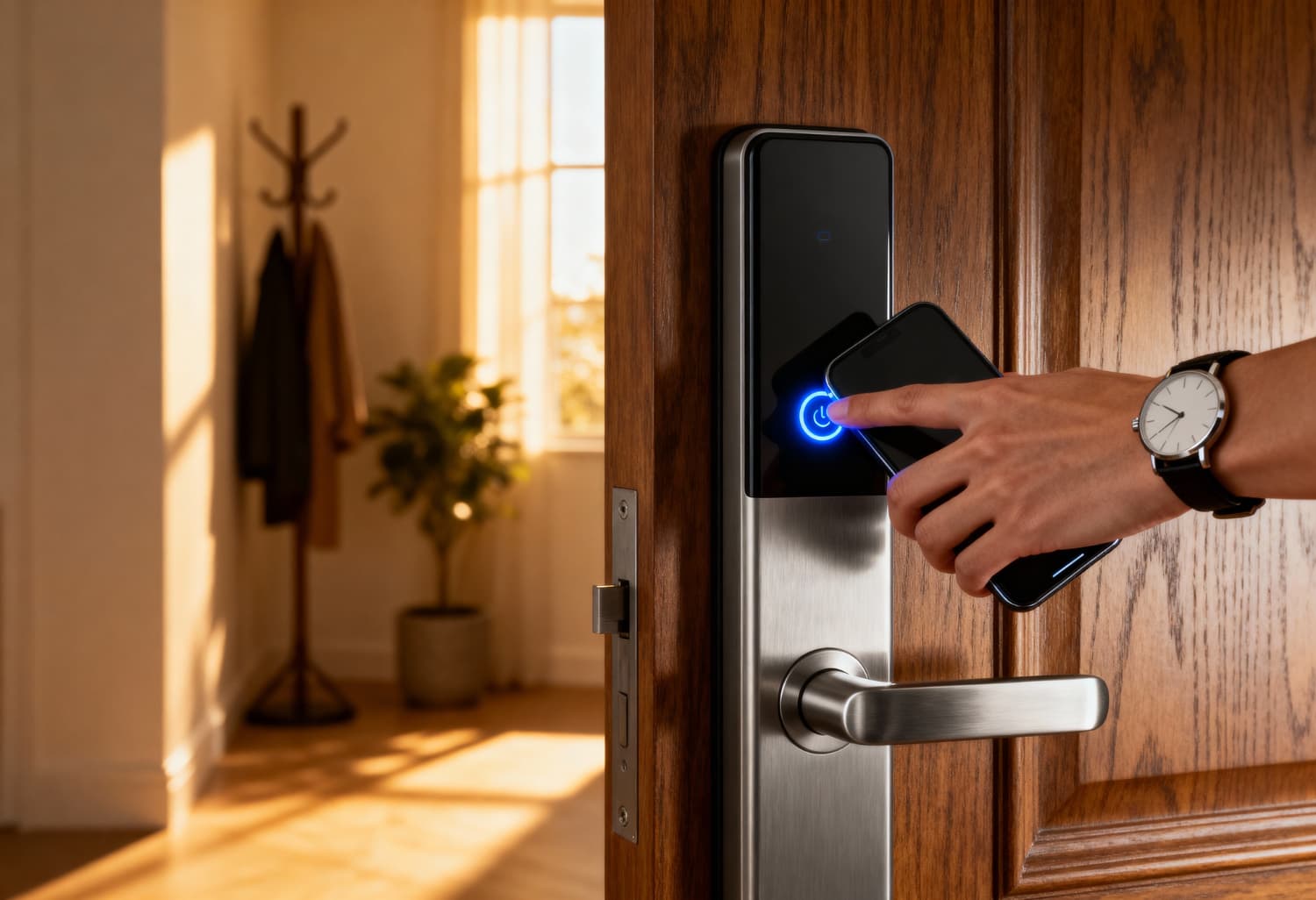 Smart door lock installation